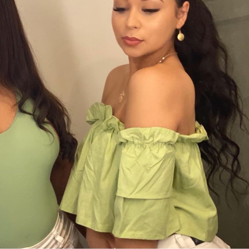 Over the shoulder green crop